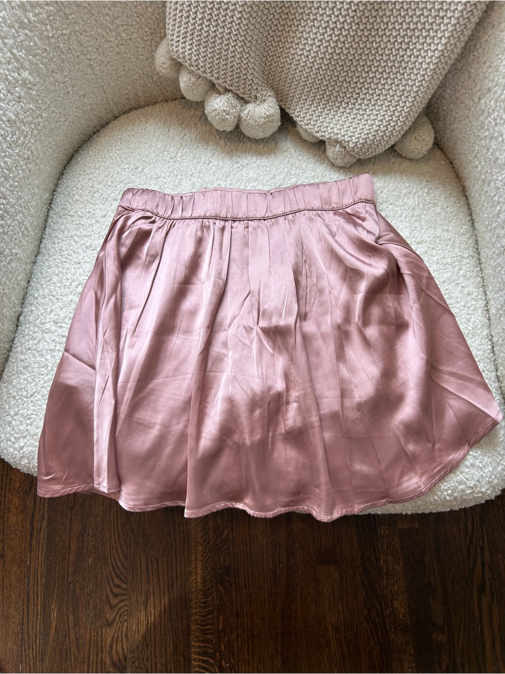 abercrombie kids Pink Satin Skater Skirt